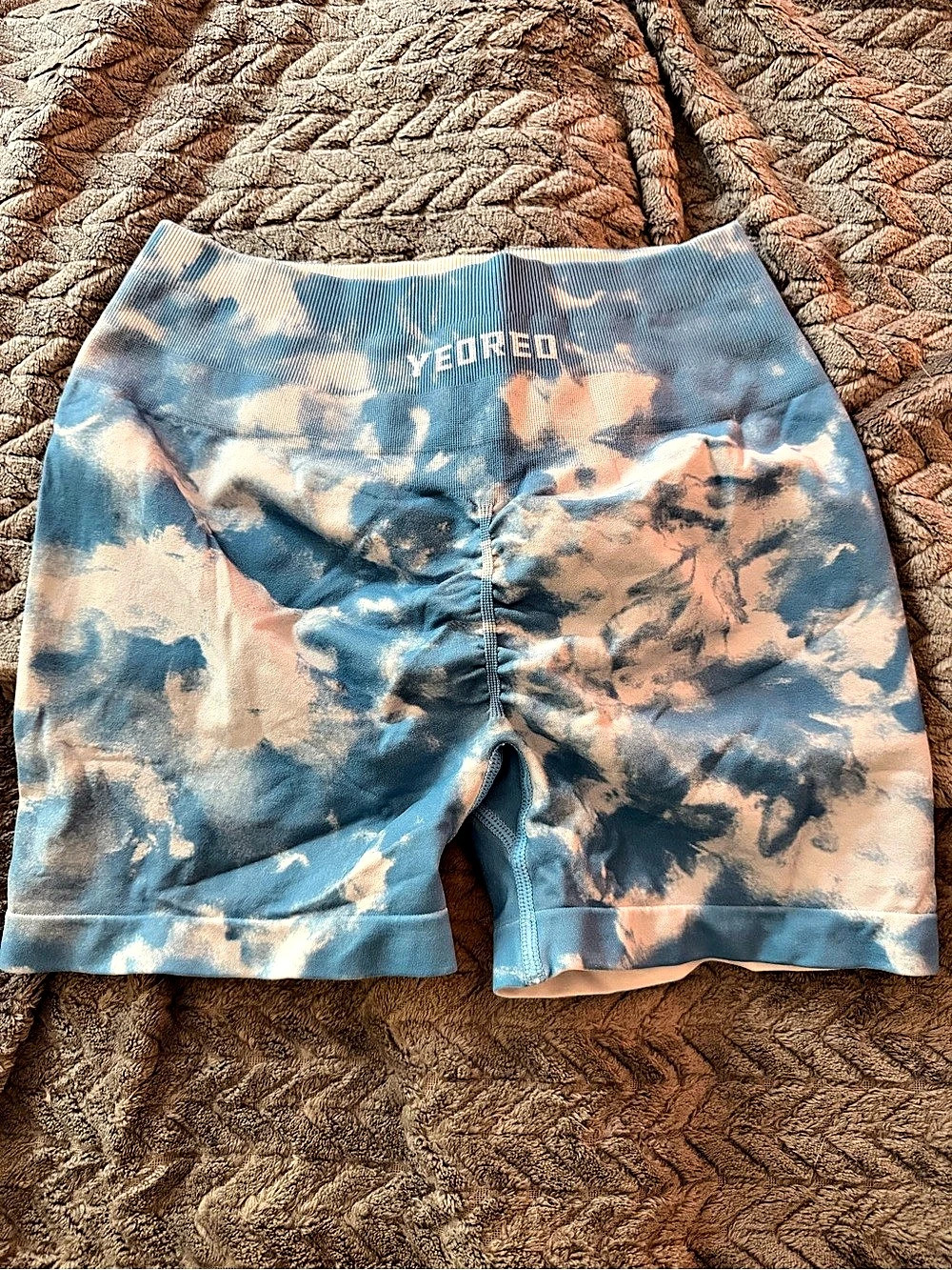 YEOREO Tie-Dye women’s shorts in Blue